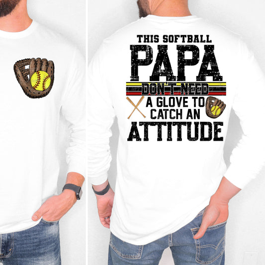 This Softball Papa Transfer ** TWO PART* SOLD SEPARATELY**