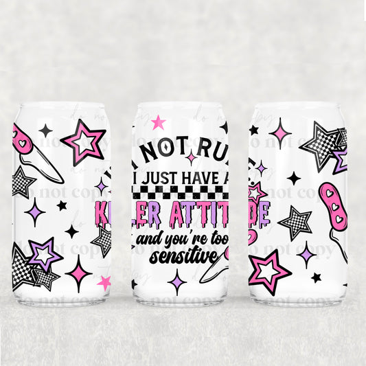 Killer Attitude 16oz Libbey Wrap Transfer