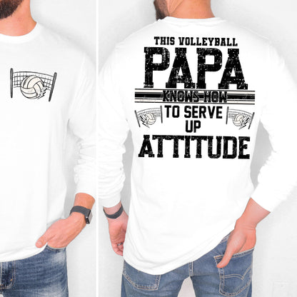 This Volleyball Papa Transfer ** TWO PART* SOLD SEPARATELY**