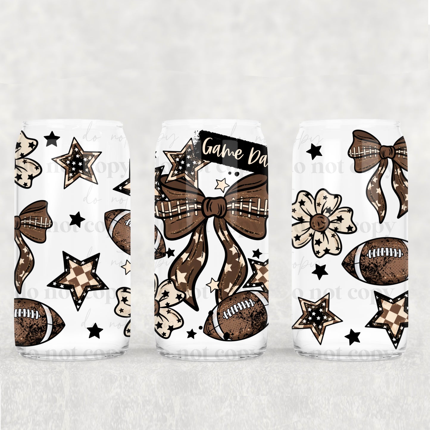 Game Day 16oz Libbey Wrap Transfer