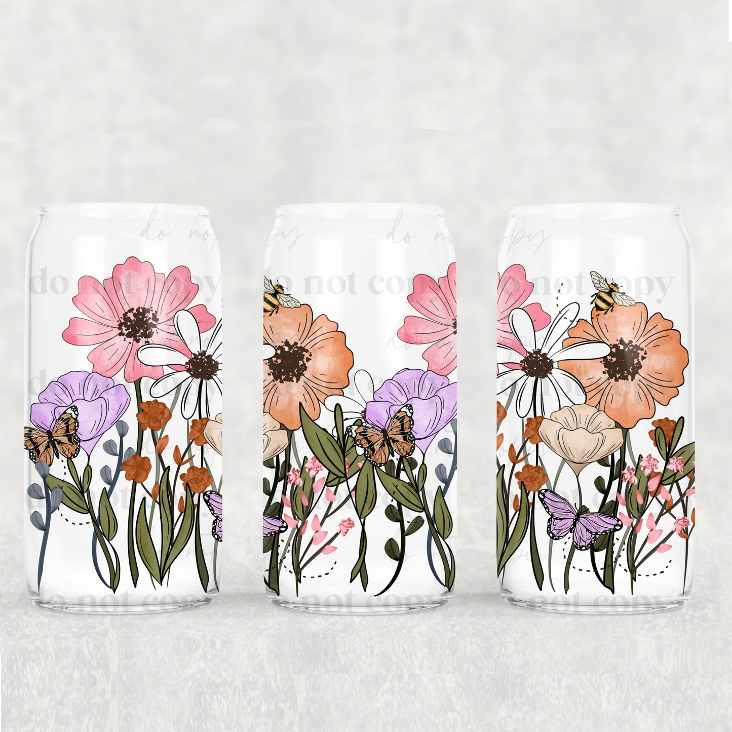 Wildflower Strip 16 Oz Libbey Transfer