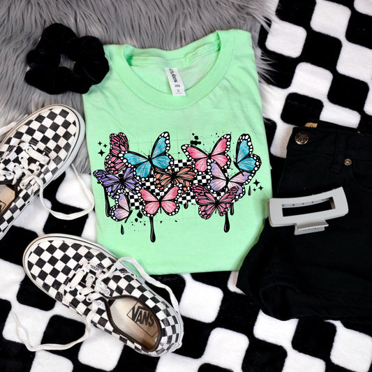 Drippy Butterflies Transfer