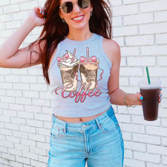 Pink Iced Coffee Bows Transfer