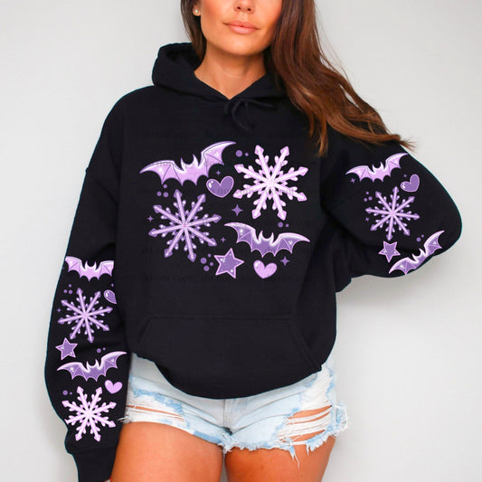 Snowflake Bats Transfer ** TWO PART* SOLD SEPARATELY**