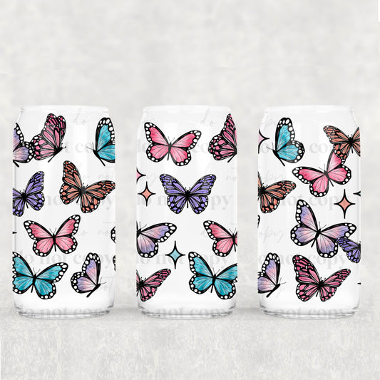 Butterflies 16oz Libbey Wrap Transfer