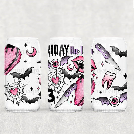 Friday 13th 16oz Libbey Wrap Transfer