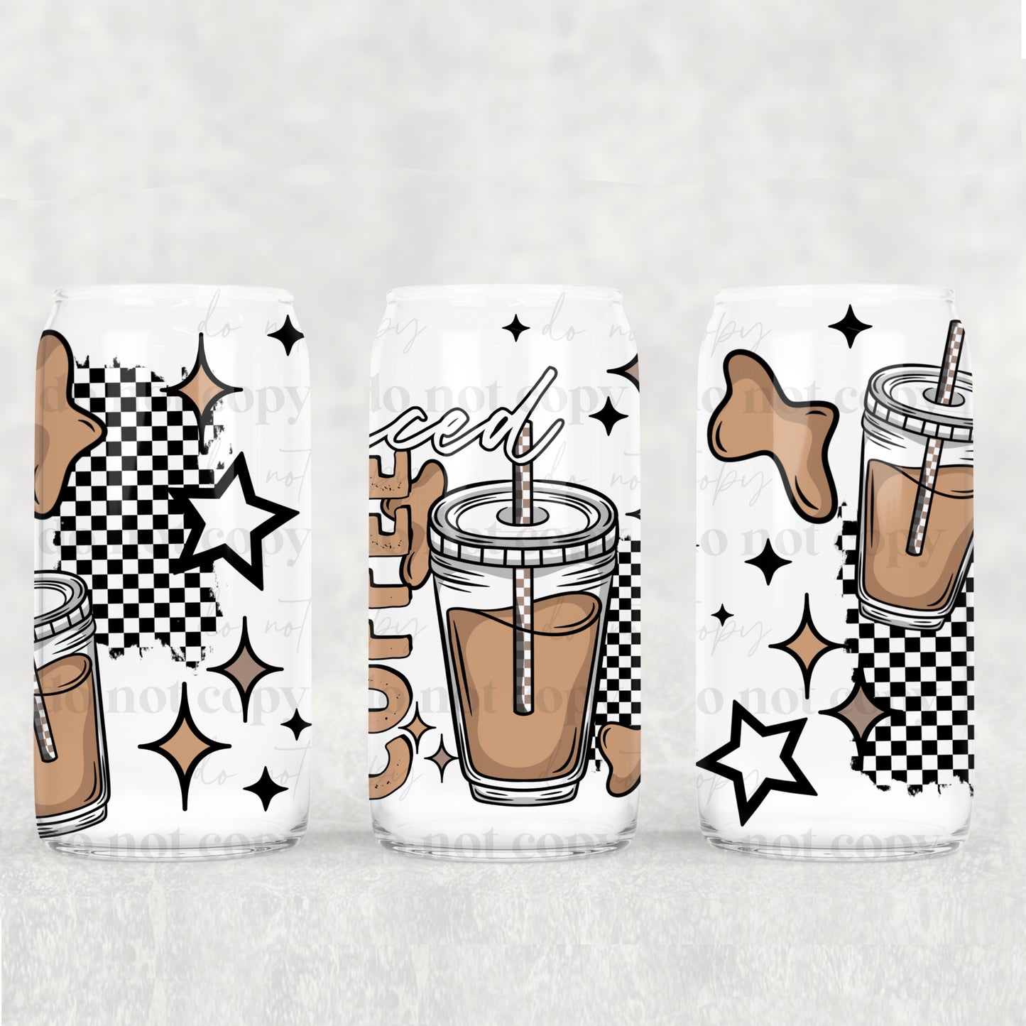 Iced Coffee 16oz Libbey Wrap Transfer