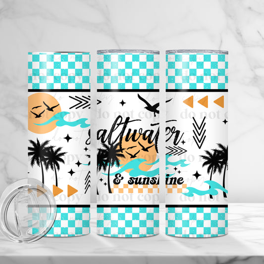 Saltwater & Sunshine Tumbler Wrap Transfer
