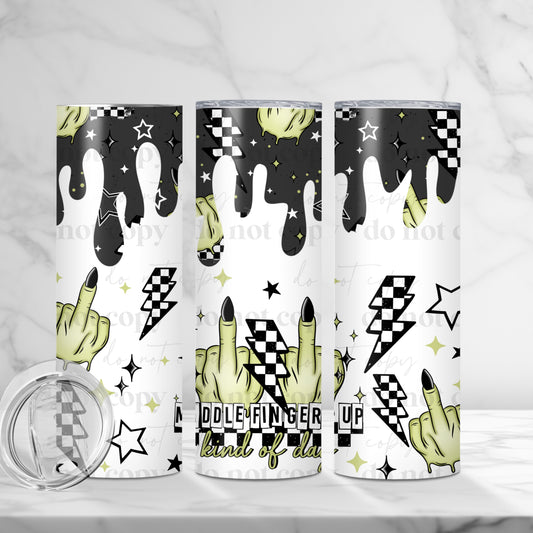 Middle Fingers Up Tumbler Wrap Transfer