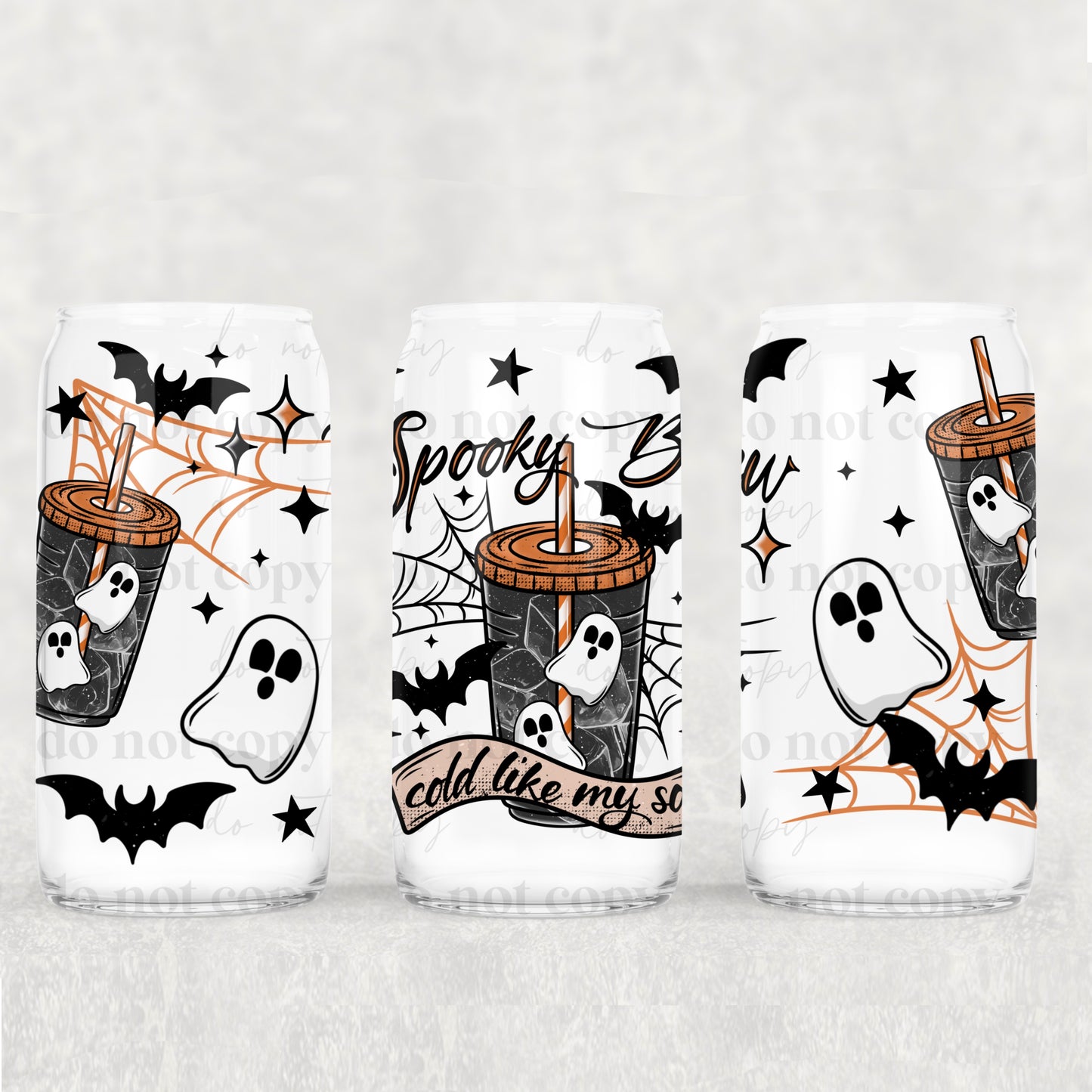 Spooky Brew 16oz Libbey Wrap Transfer