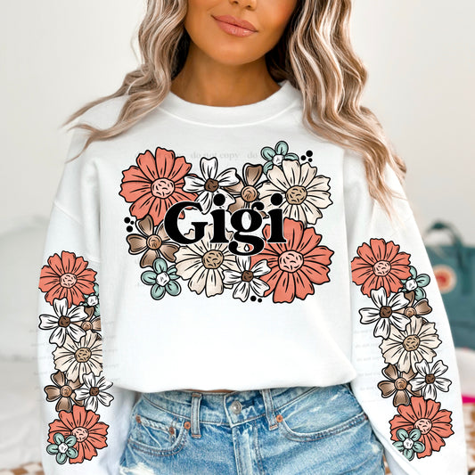 Gigi Floral Transfer ** TWO PART* SOLD SEPARATELY**