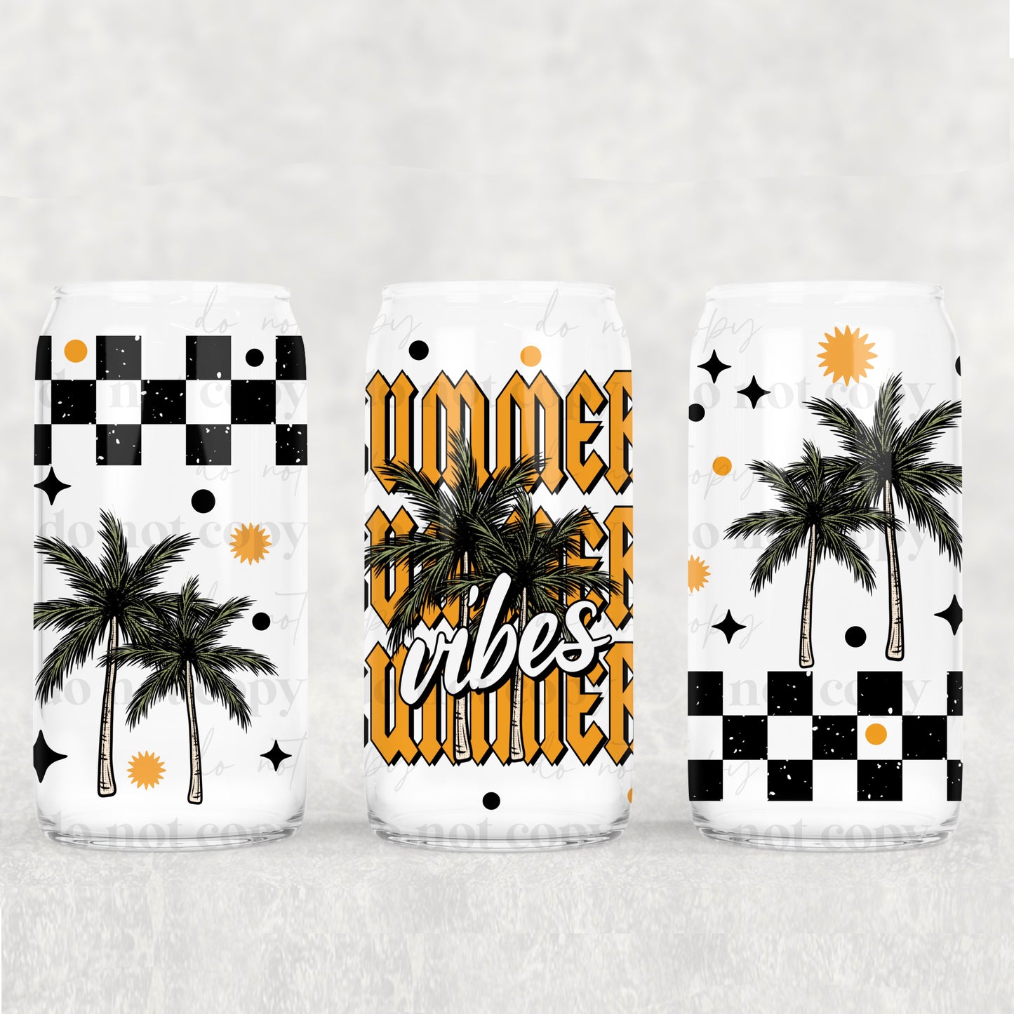 Summer Vibes 16oz Libbey Wrap Transfer