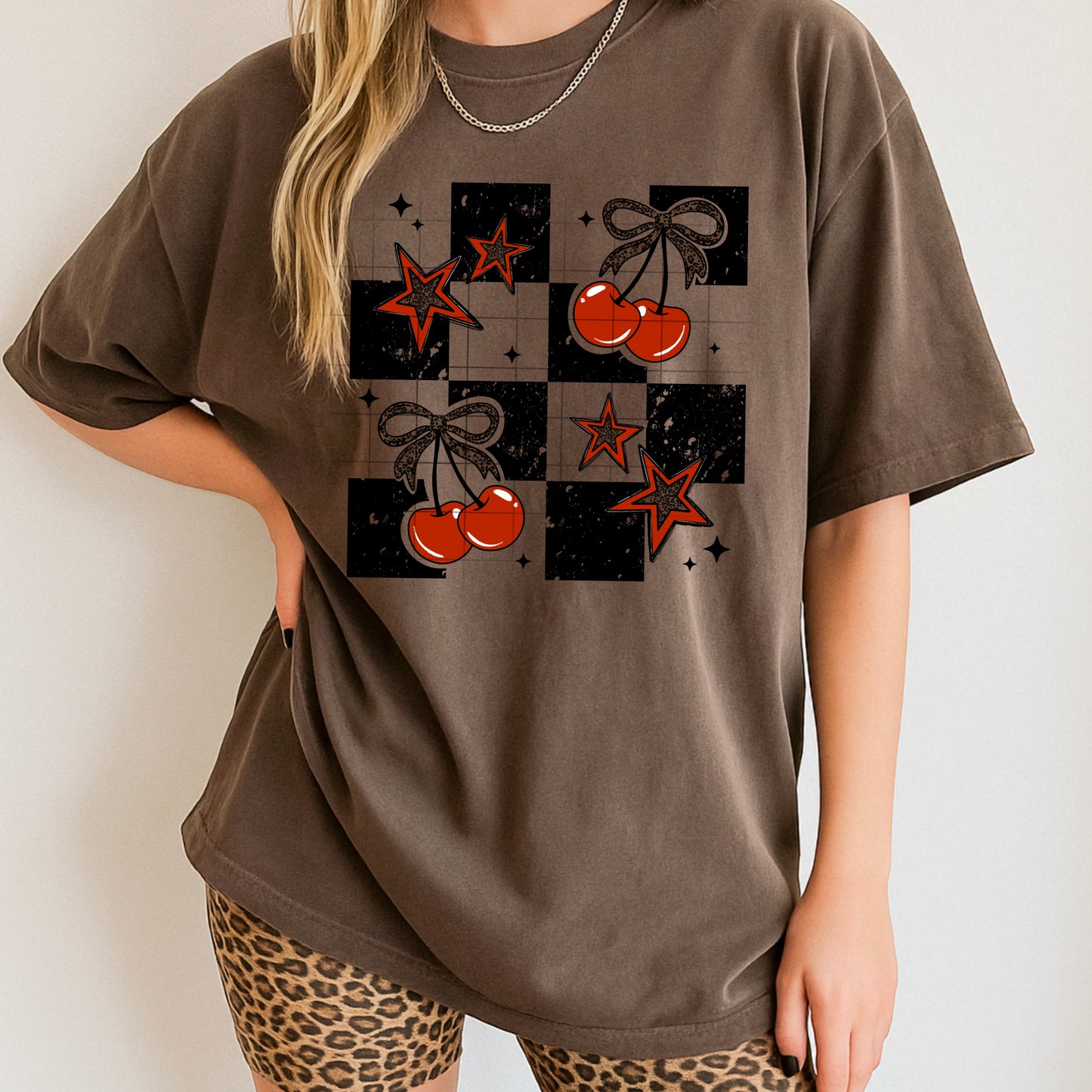 Cheetah Cherries And Stars Transfer