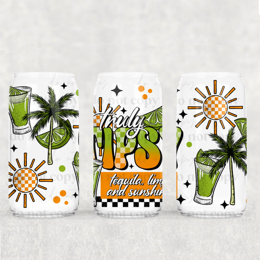 Truly Tipsy 16oz Libbey Wrap Transfer