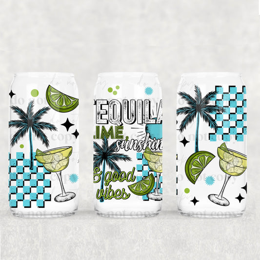 Tequila Lime Sunshine Libbey Wrap Transfer