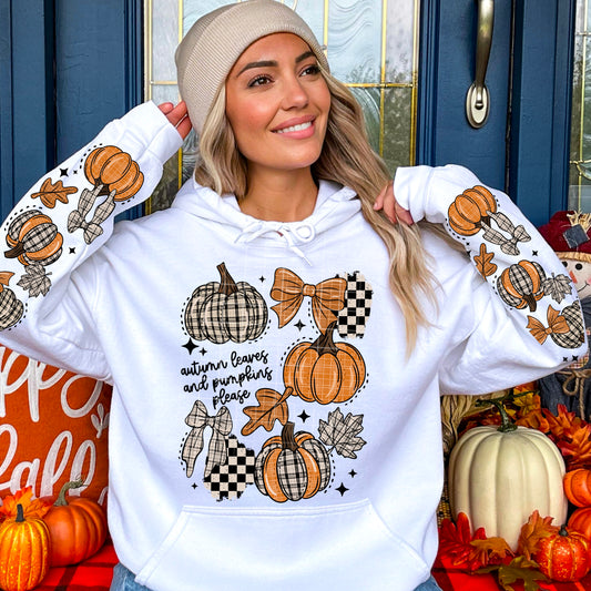 Autumn Leaves Pumpkin Please Transfer