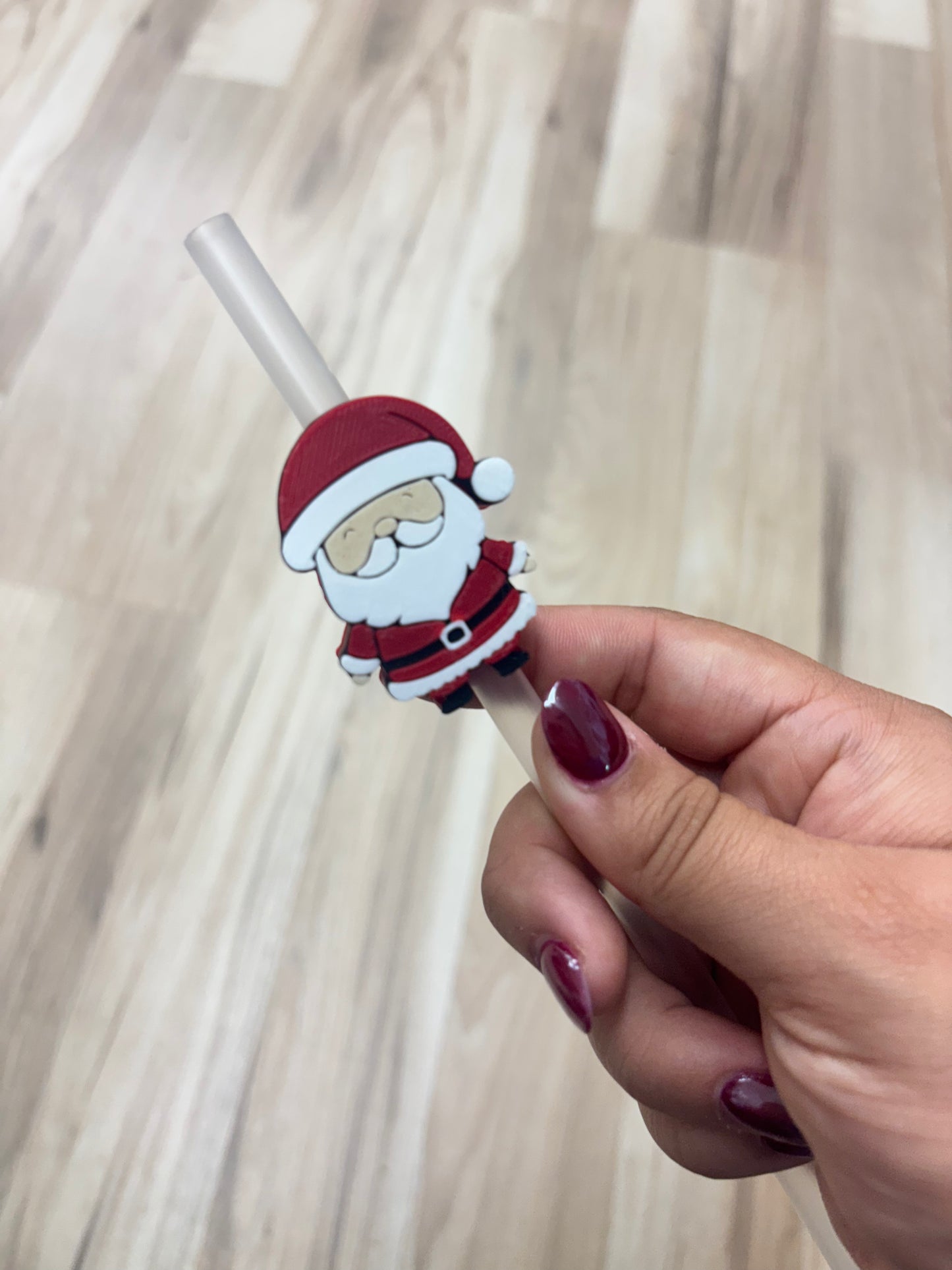 Red Santa - 3D Printed Straw Topper