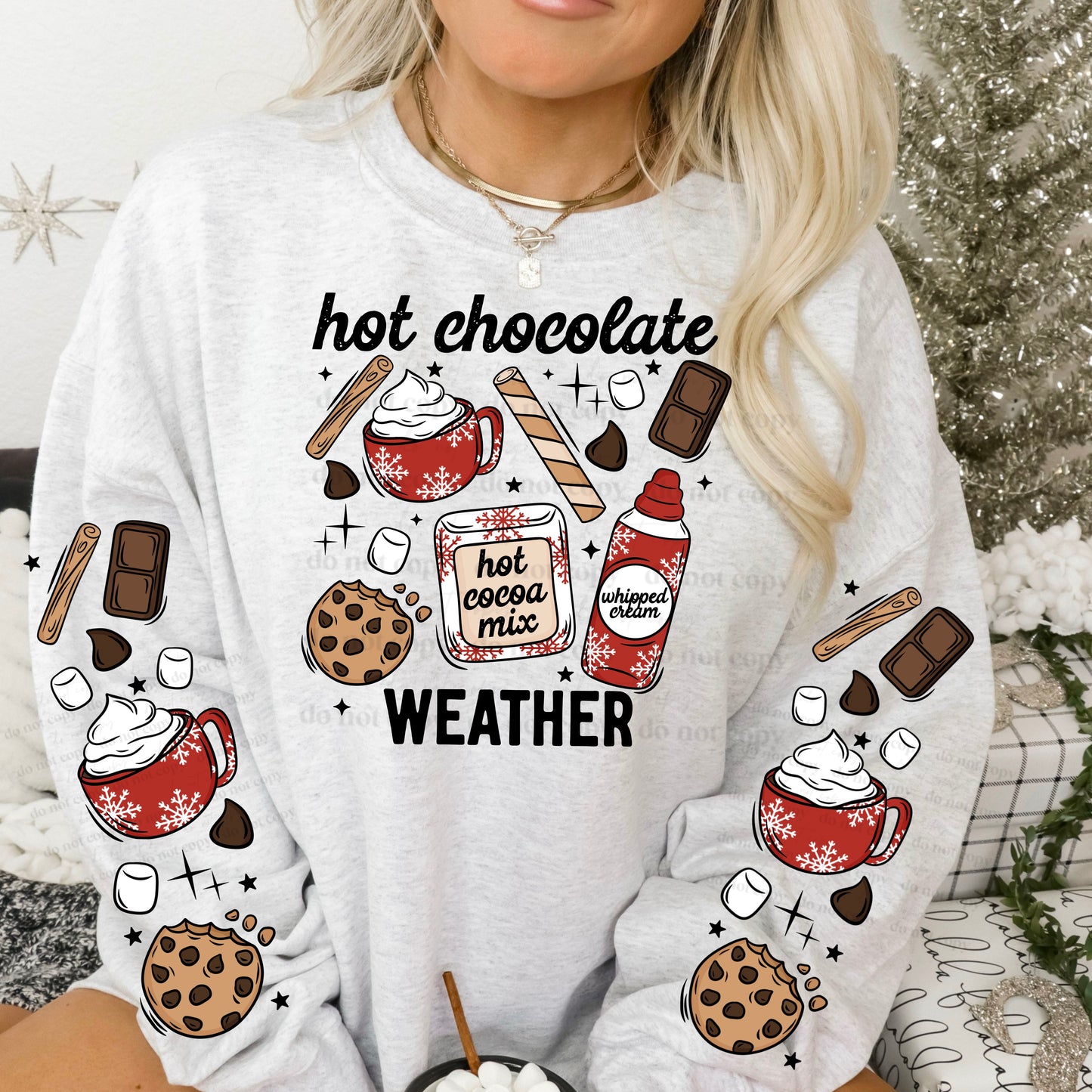 Hot Cocoa Weather Collage Transfer ** TWO PART* SOLD SEPARATELY**