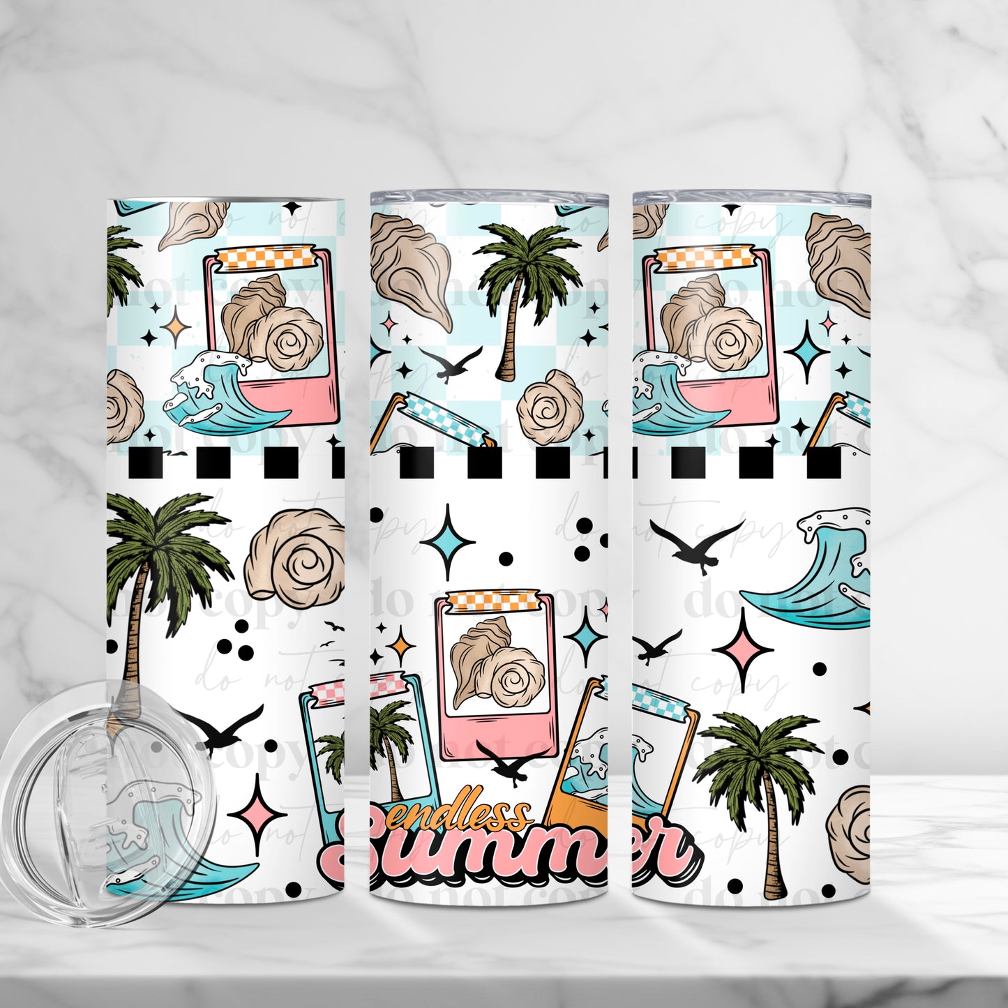 Endless Summer Tumbler Wrap Transfer