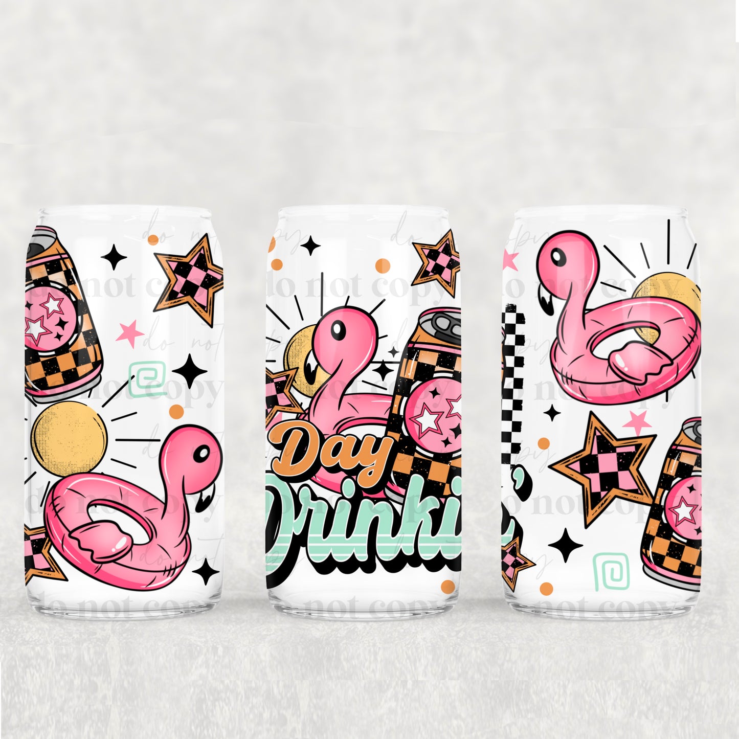 Day Drinkin 16oz Libbey Wrap Transfer