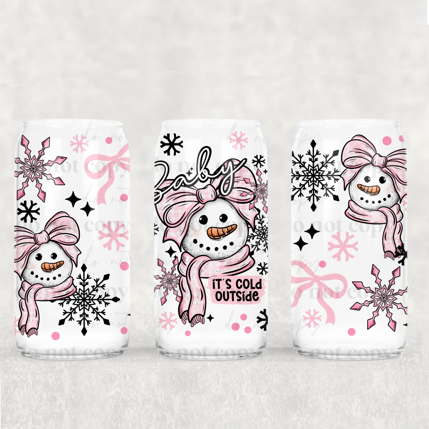 Baby Its Cold Outside Libbey 16 Oz Transfer