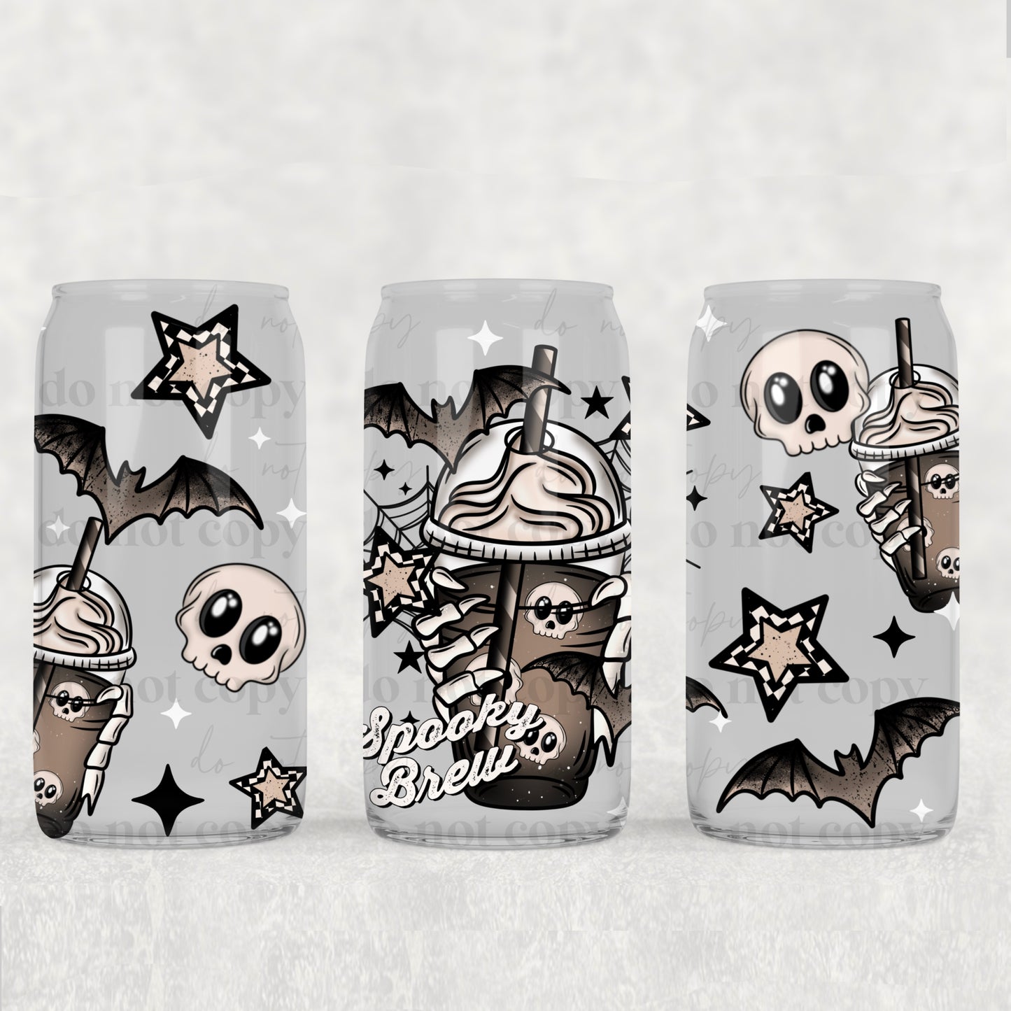 Spooky Brew 16oz Libbey Wrap Transfer