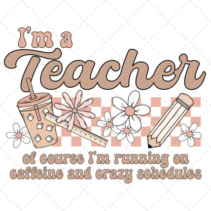 I'm a Teacher retro Transfer