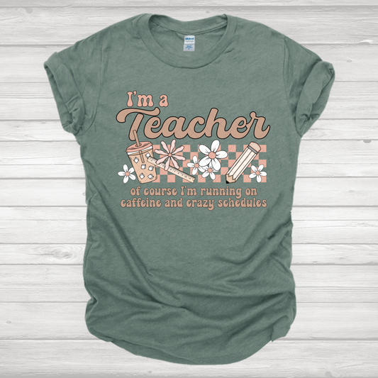 I'm a Teacher retro Transfer