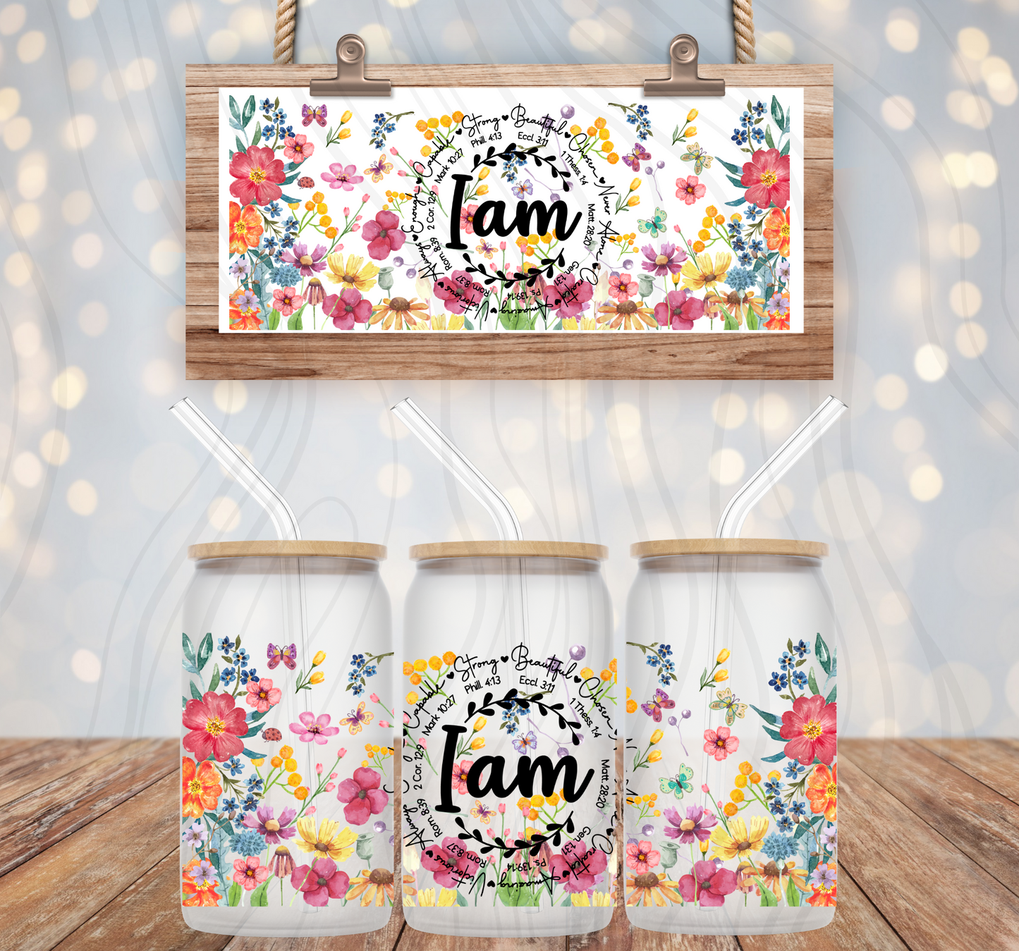I Am 16oz Libbey Wrap