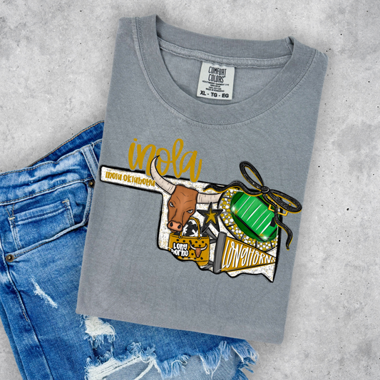 Inola Longhorns Game Day Coquette Transfer