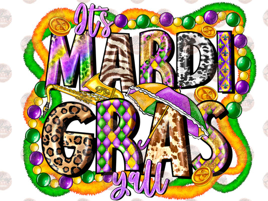 It's Mardi Gras Yall - Sublimation Transfers