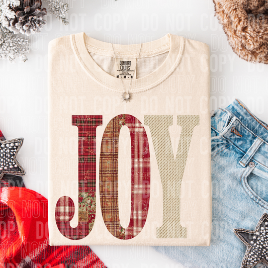 JOY CHRISTMAS PATCH TRANSFER