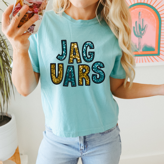 Jaguars Faux Sequin Transfer