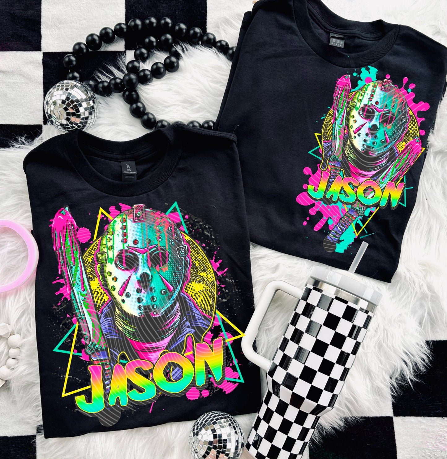 Jason Neon Splatter Transfer