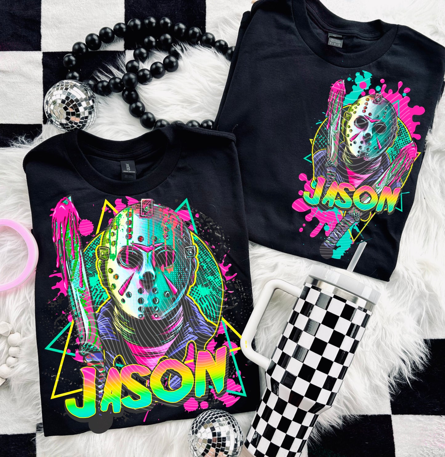 Jason Neon Splatter Transfer