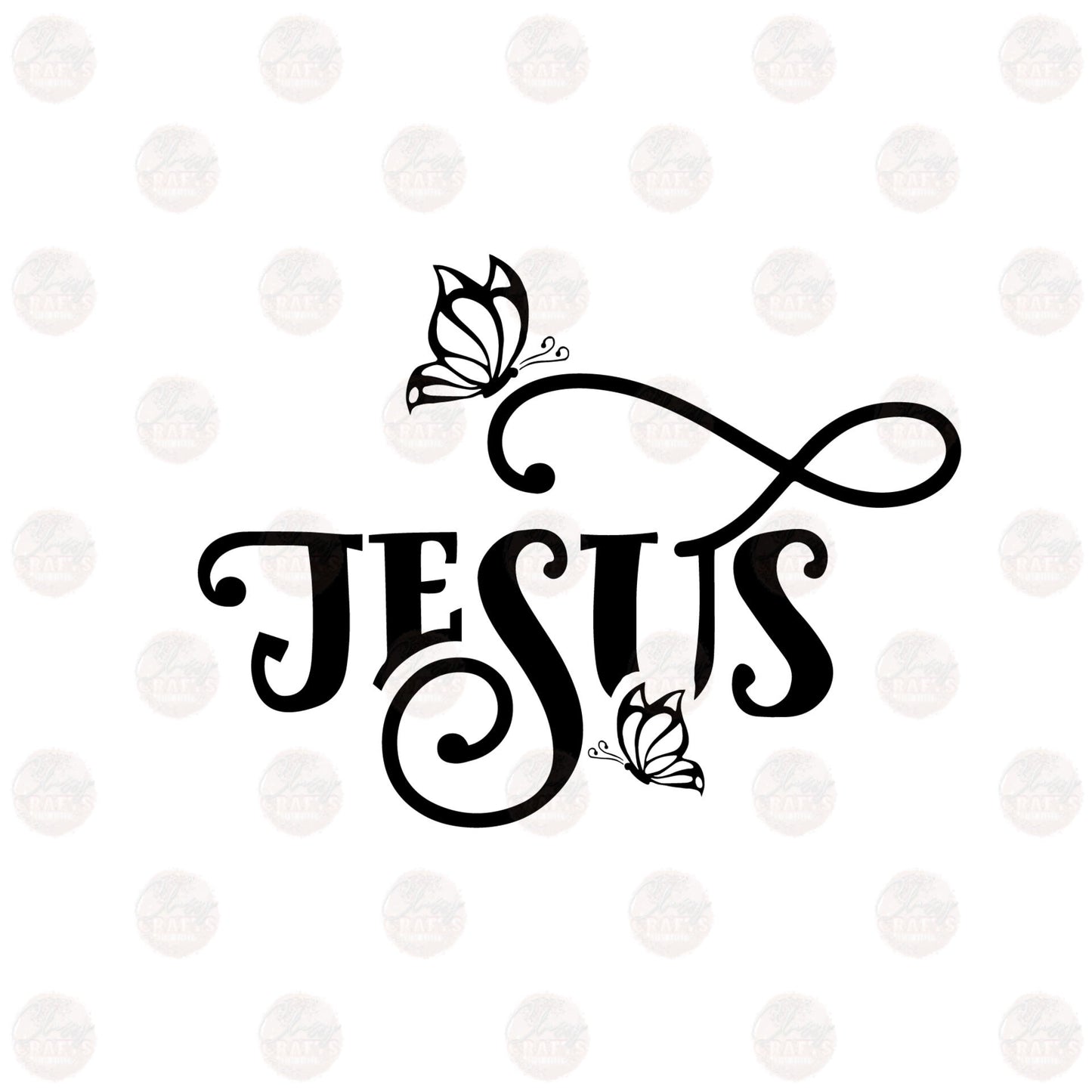 Jesus With Butterflies Transfers