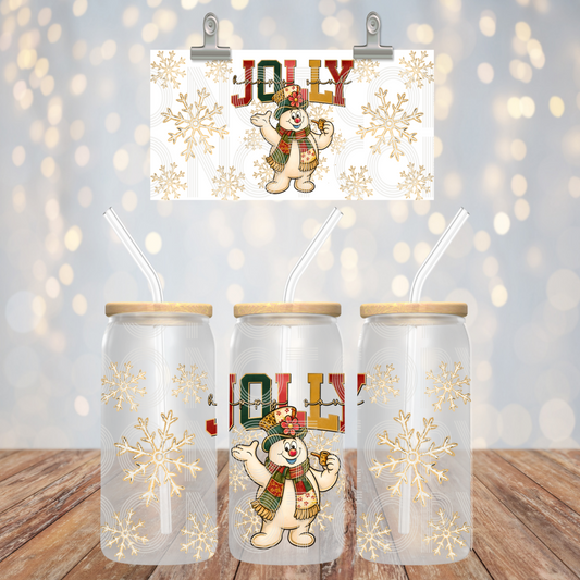 Jolly Happy Soul Libbey 16 Oz Transfer