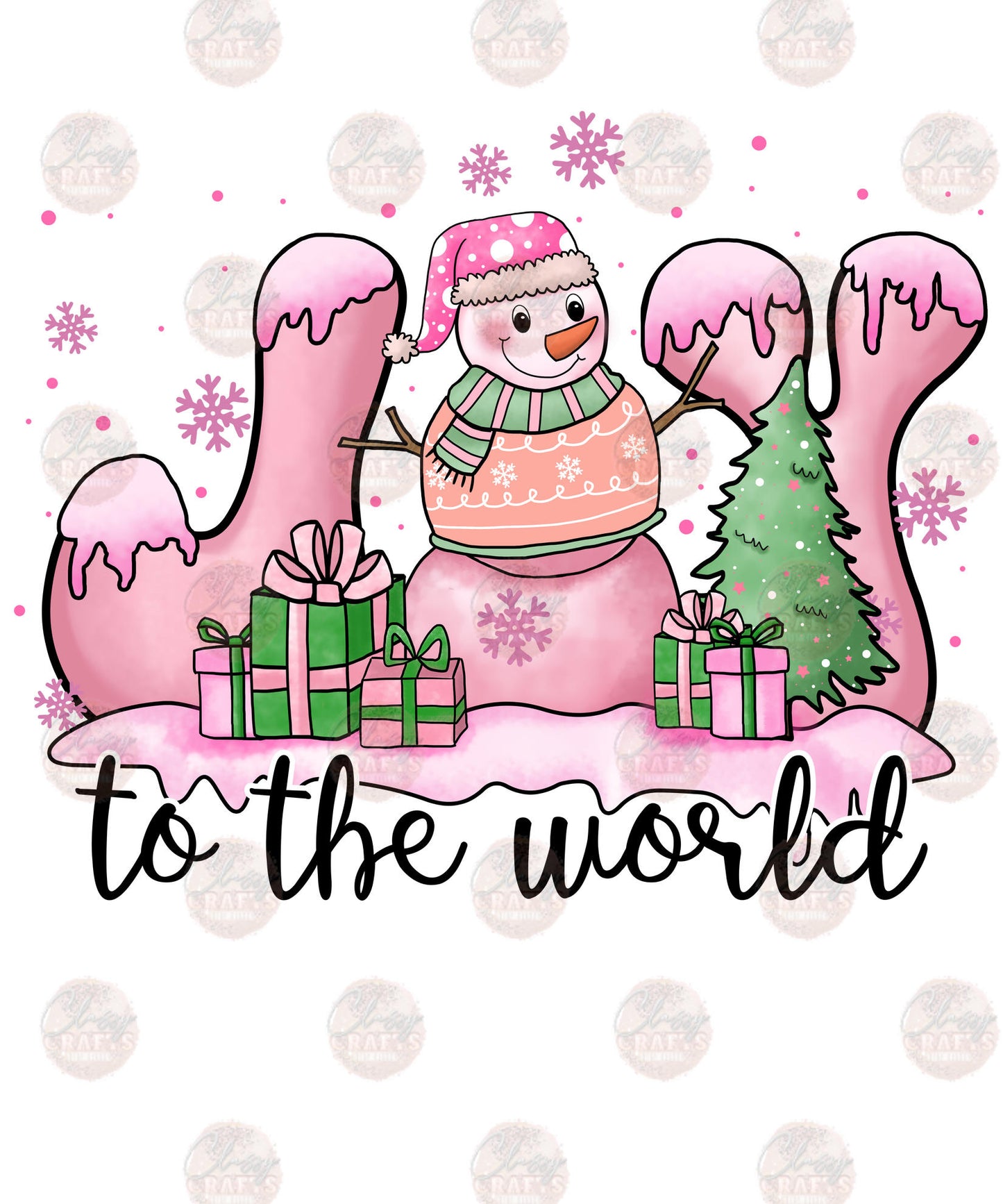 Joy To The World In Pink Transfer
