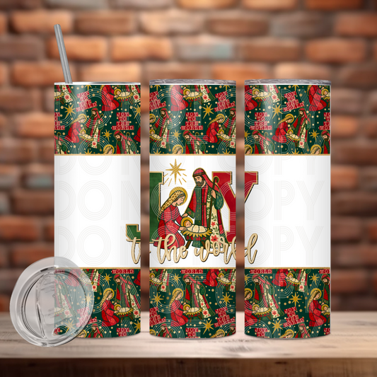 Joy To The World Tumbler Transfer