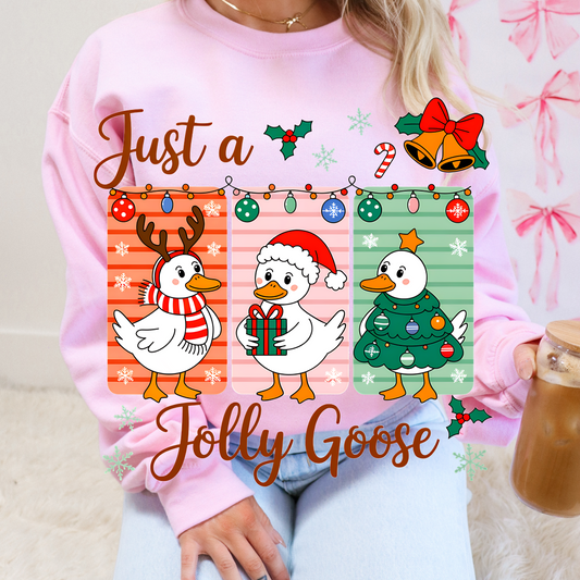 Just A Merry Goose Christmas Transfer
