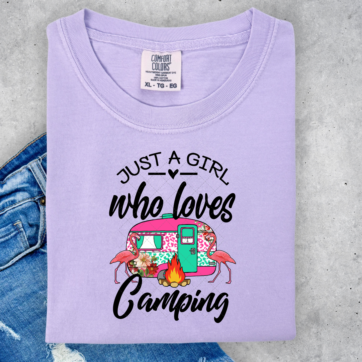 Just a Girl Who Loves Camping Transfer