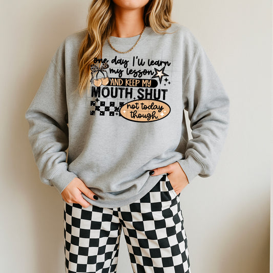 Keep My Mouth Shut Black Transfer