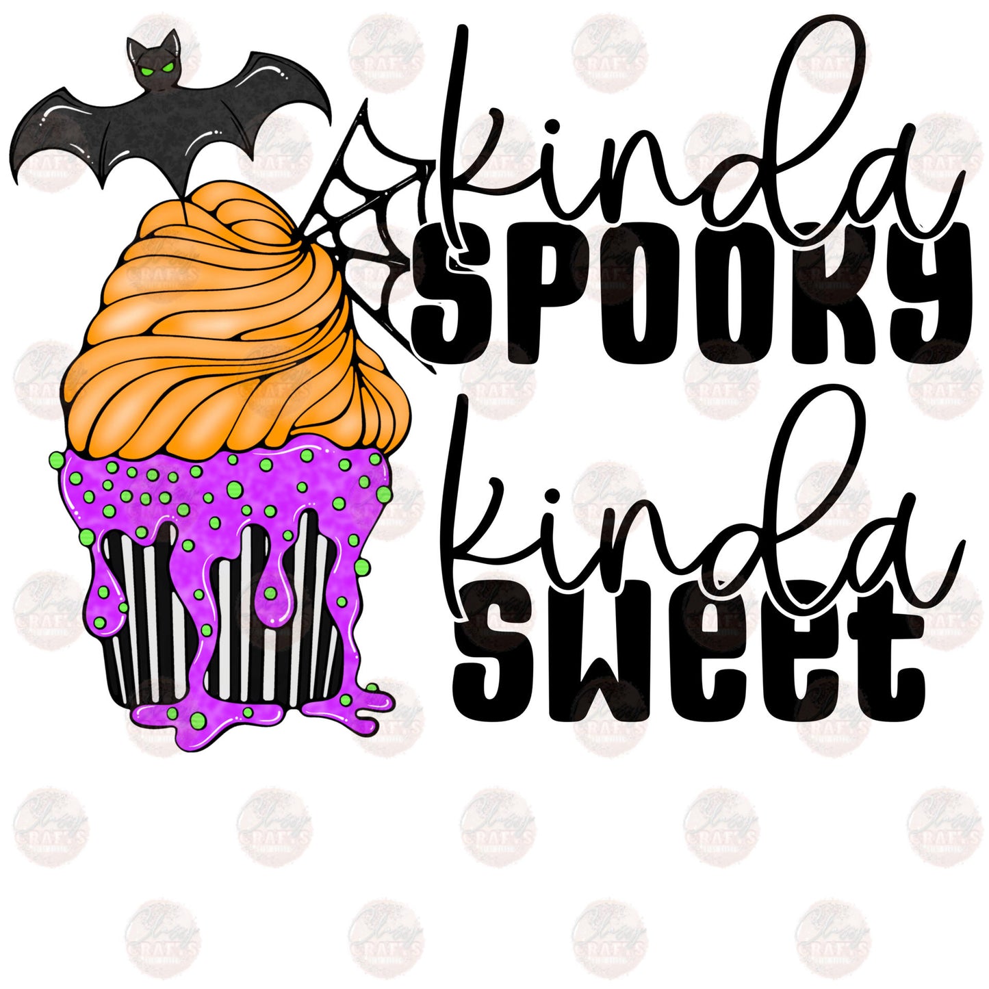 Kinda Spooky Kinda Sweet Cupcake Transfer