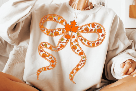 Lace Fall Bow Transfer