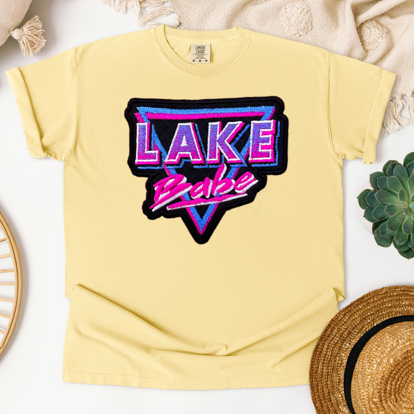 Lake Babe Faux Patch Transfer