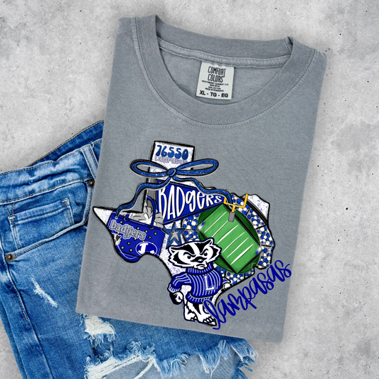 Lampasas Badgers Game Day Coquette Transfer