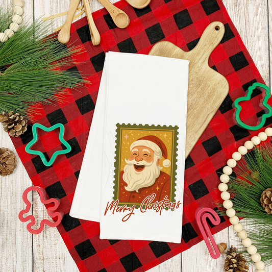 Laughing Santa Tea Towel Transfer