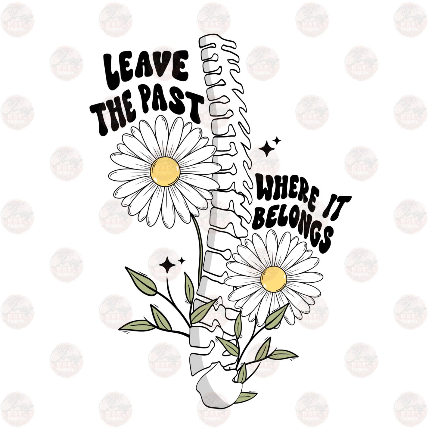 Leave The Past Spine - Sublimation Transfer