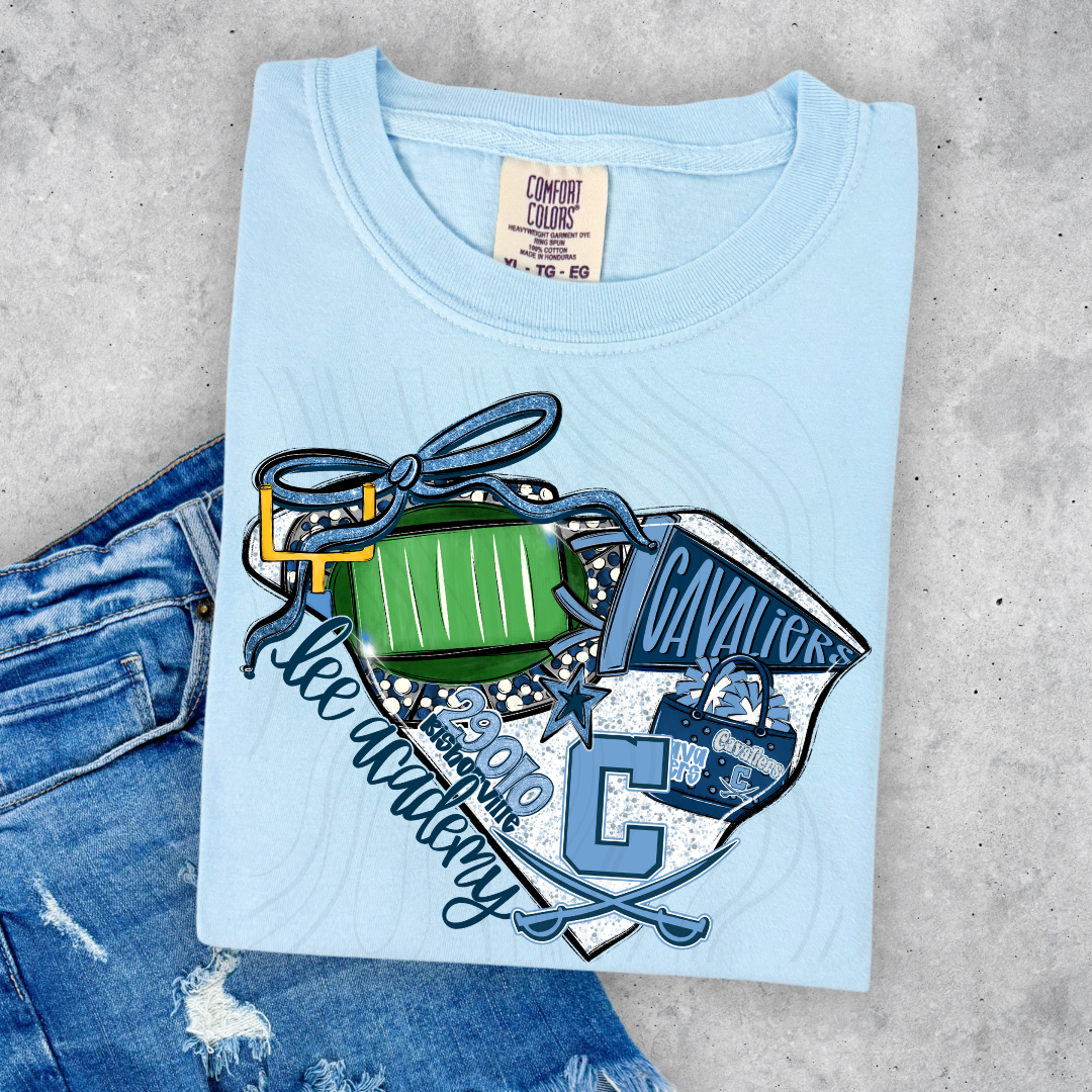 Lee Academy Cavaliers Game Day Coquette Transfer
