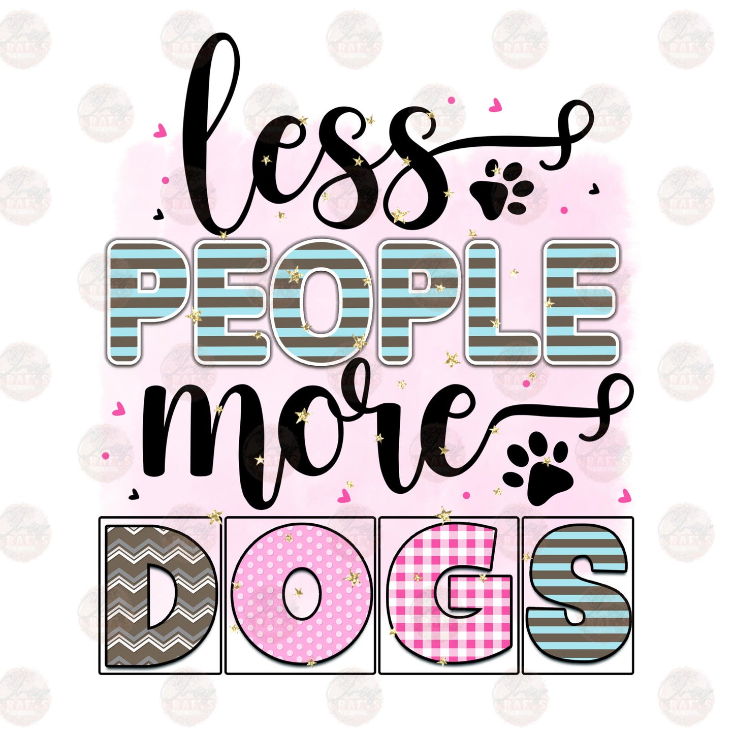 Less People More Dogs Transfer